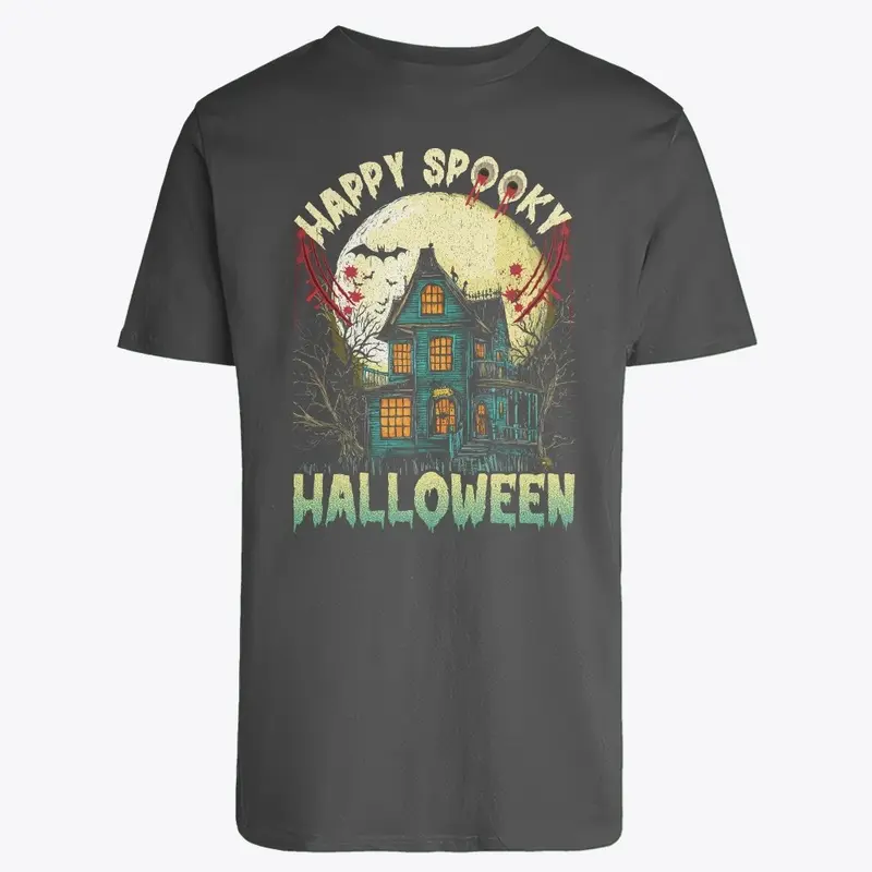 Spooky Haunted House Halloween T-Shirt