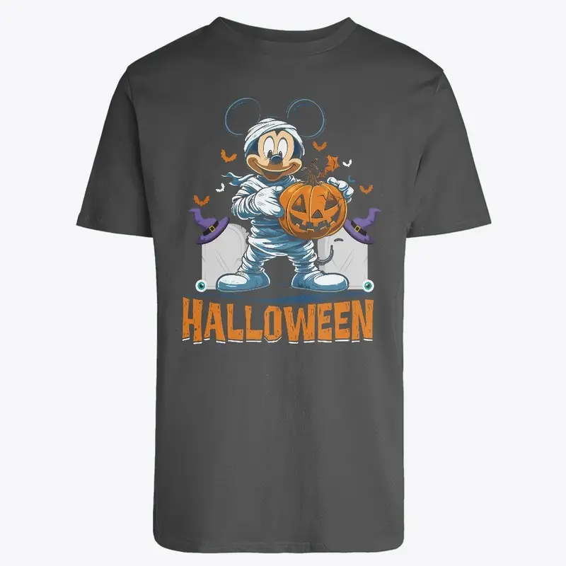 Mummy Mickey Pumpkin Halloween Fun Tee