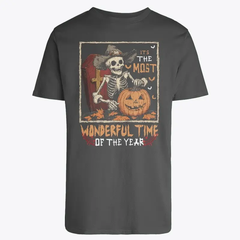 Skeleton Pumpkin Halloween Fun Tee